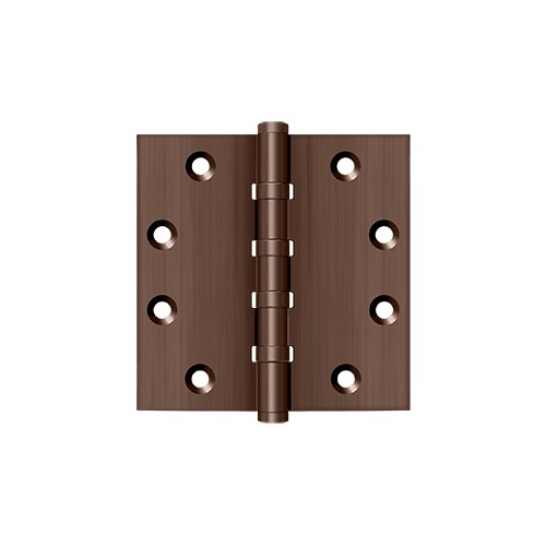 4-1/2"x4-1/2" Square Hinge, Ball Bearing, Solid Brass