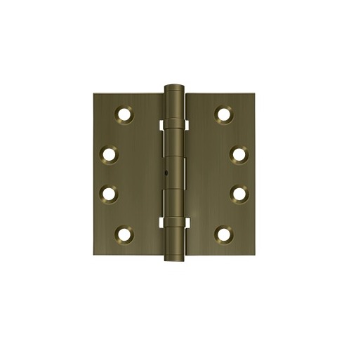 4"x4" Square Hinge, Ball Bearing, NRP, Solid Brass, US10AN