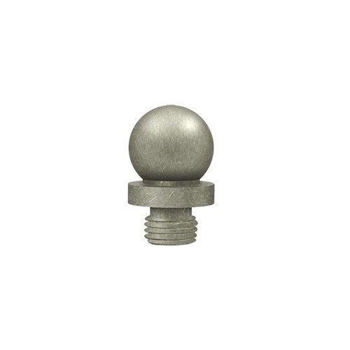 Ball Tip Finial, Distressed, Solid Brass, US10WL