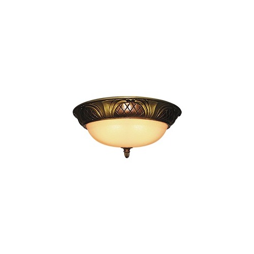 Deltana GL11001-12ATK Resin Flush Ceiling Lamp, 15-1/2" x 6-1/8"