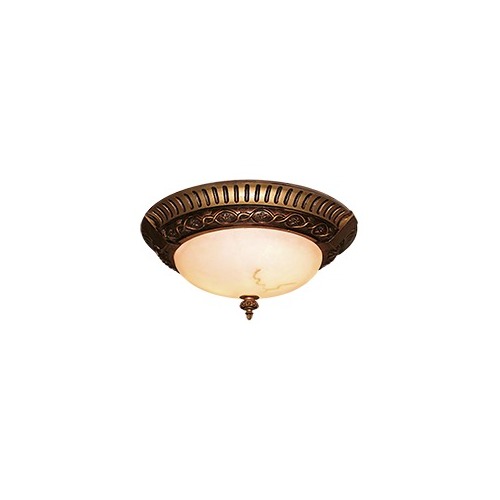Deltana GL6618-12ATK Resin Flush Ceiling Lamp, 17-3/8" x 7-3/8"