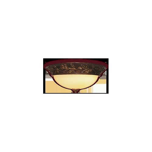 Resin Flush Ceiling Lamp, 15-3/8" x 6-1/4"