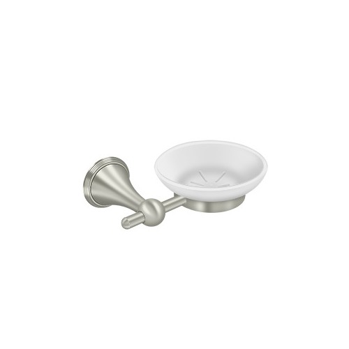 Deltana KH2012-U15 Soap Dish with Frosted Glass, KH Series, Solid Brass