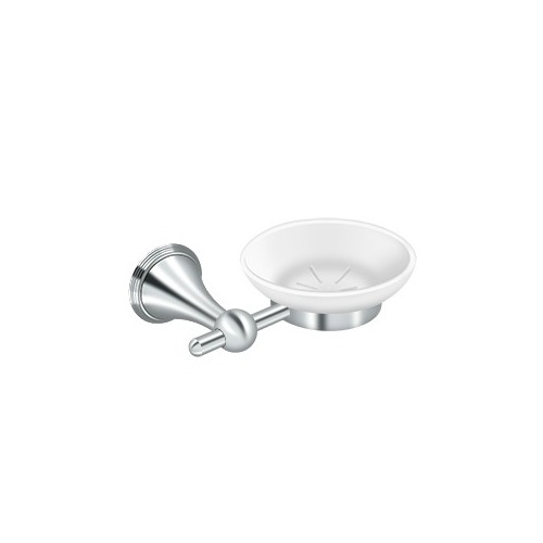 Deltana KH2012-U26 Soap Dish with Frosted Glass, KH Series, Solid Brass