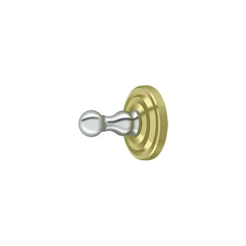 Single Robe Hook, R-Series, Solid Brass, US26-3