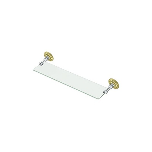 18" Glass Shelf, R Series, Solid Brass, US26-3