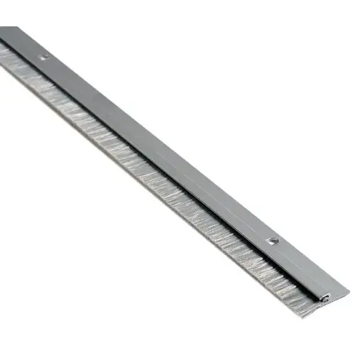 NGP B606A 48 48" Nylon Brush Seal with 1/2" Sweep Clear Anodized Aluminum Finish