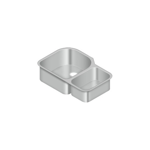 Stainless Steel Sink, 31-1/2" x 20-3/4", Left Hand