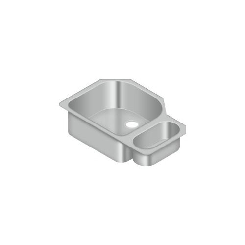 Deltana SSS32215DBUL Stainless Steel Sink, 32" x 21-1/2", Left Hand