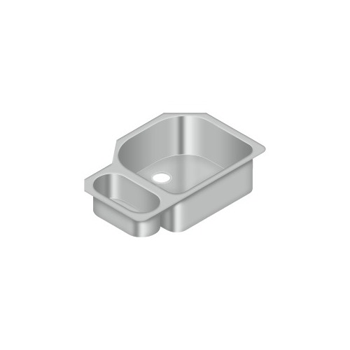 Deltana SSS32215DBUR Stainless Steel Sink, 32" x 21-1/2", Right Hand