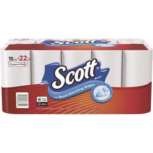Choose-a-Sheet White 1-Ply Perforated Paper Towels