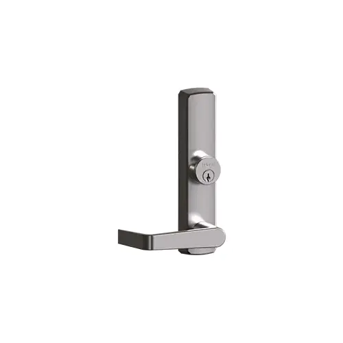 46NL Night Latch Escutcheon Outside Exit Device Trim with Withnell Lever Satin Chrome Finish