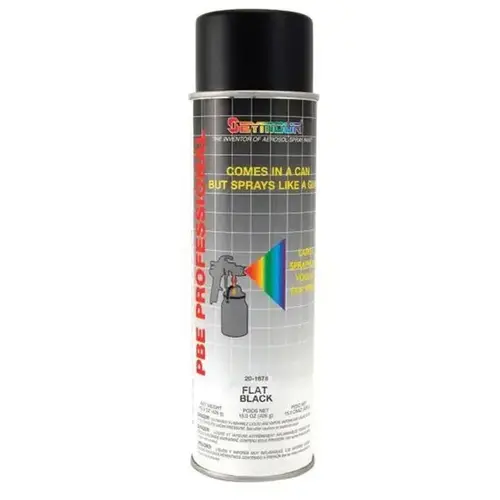 Professional Trim Paint, 20 oz Aerosol Can, Semi Gloss, 18 sq-ft Coverage Black