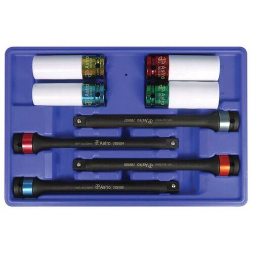 8-Piece Impact Socket Set, Metric/SAE