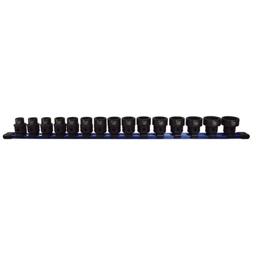 Nano 15-Piece Impact Socket Set, Metric, 1/2 in, Hex Drive