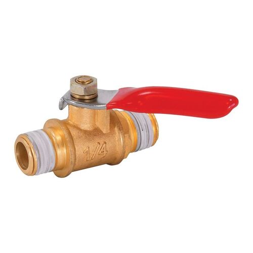 Air Shut-Off Valve, 1/4 in MNPT, 200 psi, Brass