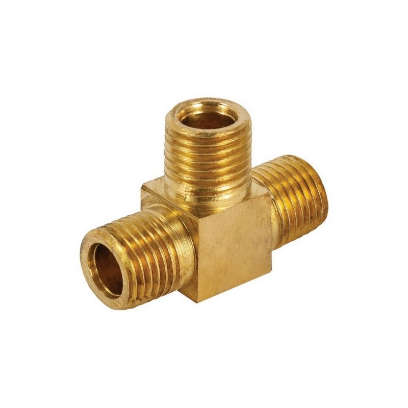 茶 ari*san AES Industries 3-Way Tee Fitting 1/4 in MNPT Brass 6448 | eBay