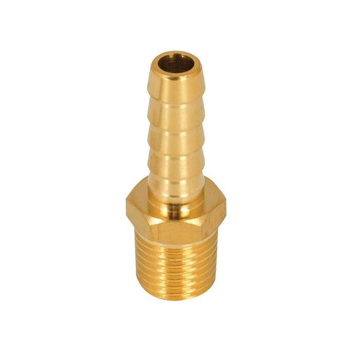 Hose Barb Fitting, 5/16 x 1/4 in, Hose Barb x MNPT, Brass