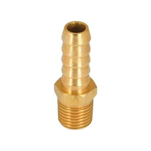 AES Industries 7312 Hose Barb Fitting, 3/8 x 1/4 in, Hose Barb x MNPT, Brass