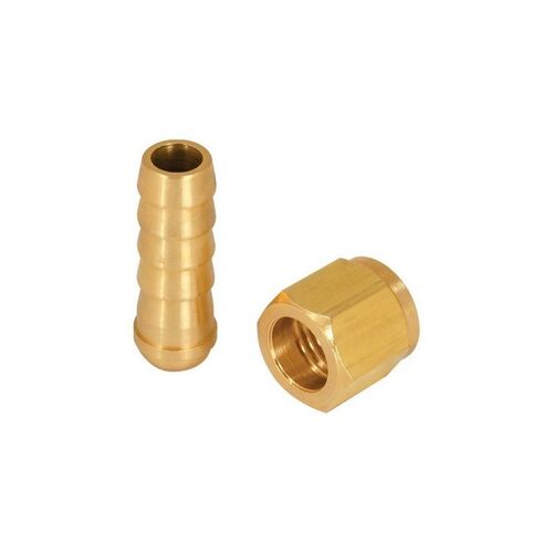 Hose Barb Fitting, 3/8 x 1/4 in, Hose Barb x FNPT Swivel, Brass