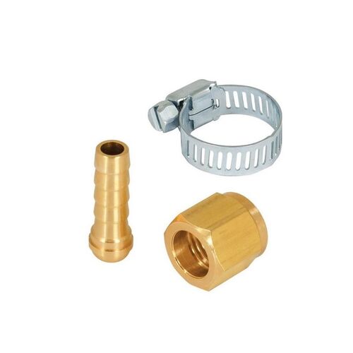 AES Industries 7348 Air Hose Repair Kit, 1/4 in, Hose Barb x FNPT Swivel, Brass