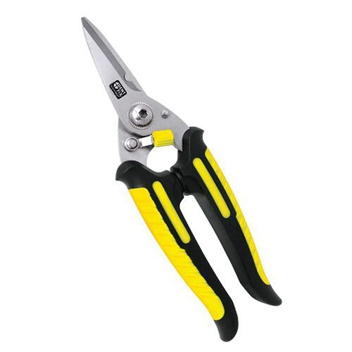 DF-HDS1 Heavy Duty Scissors with Micro Teeth, 200 mm L, Steel, Yellow