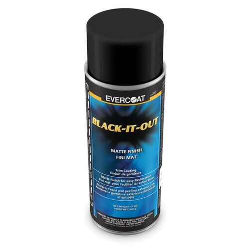 Evercoat 102631 Black-It-Out Coating, 1 qt Aerosol Can, Matte Black, Liquid