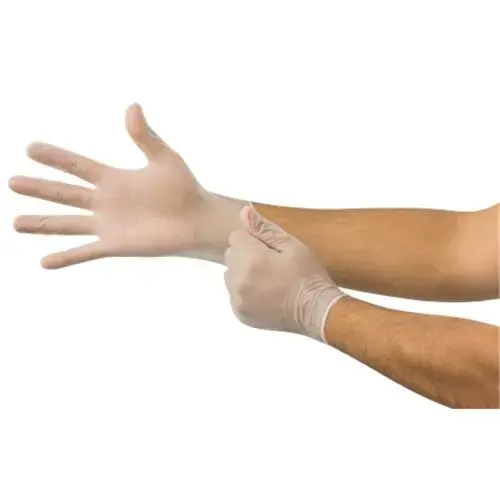 General Purpose Disposable Exam Gloves, X-Large, Vinyl, Smooth Clear