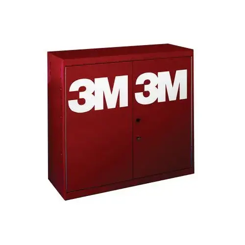 3M 02500 Abrasive Organizer, 31 in L x 33 in W x 31 in H, 24 ga Red
