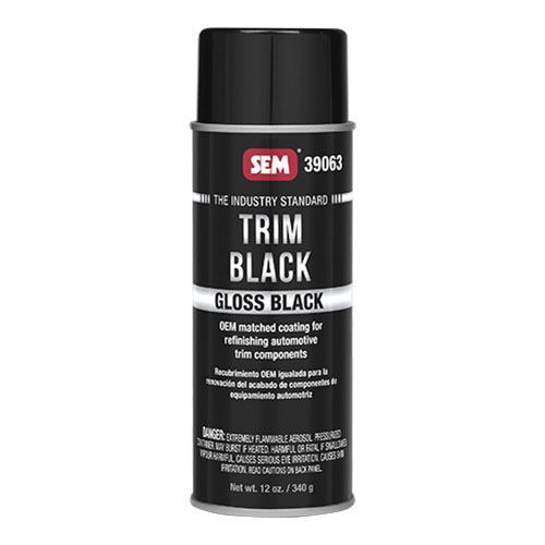 Trim Black 39063 Trim Paint, 16 oz Aerosol Can, Black