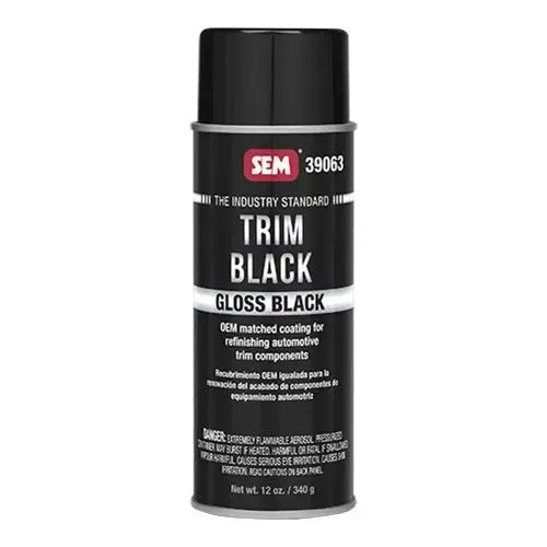 Trim Black 39063 Trim Paint, 16 oz Aerosol Can, Black