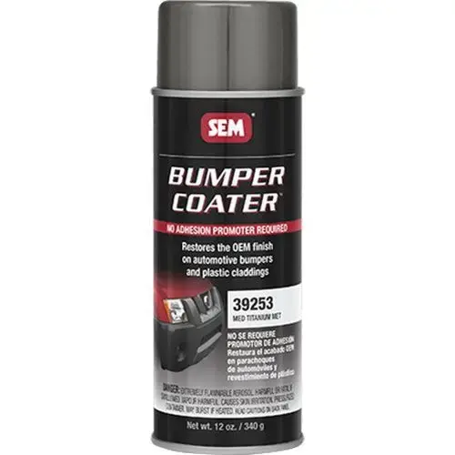 Bumper Coater 39253 Trim Paint, 16 oz Aerosol Can, Medium Titanium Metallic