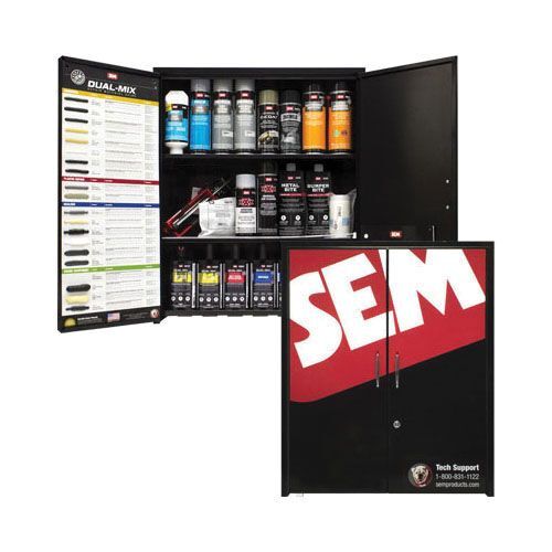 SEM 70080 Low VOC Shop Cabinet, 30 in H x 25 in W x 13 in D, Manual Door, 2 Doors, 2 Shelves