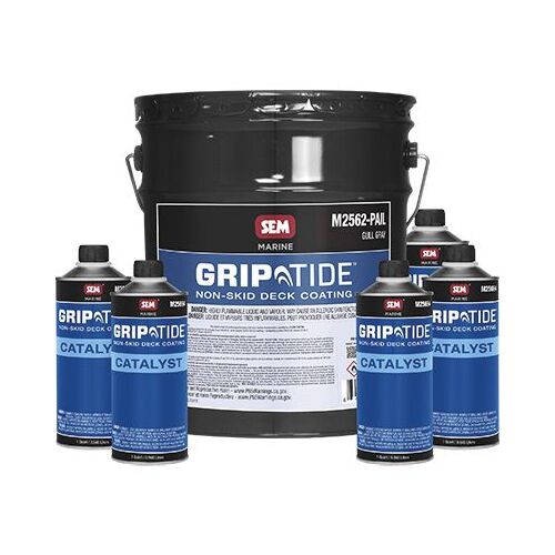 Griptide M25625 Non-Skid Deck Coating Kit, 6.25 gal, Gull Gray, Liquid