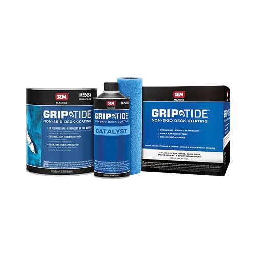 Griptide M25650 Non-Skid Deck Coating Kit, 1 gal, Midnight Black, Liquid