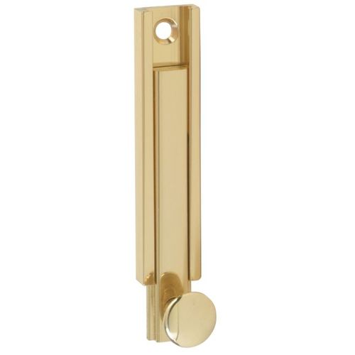 3" Decorative Light Duty Surface Bolt, Bright Polished Brass