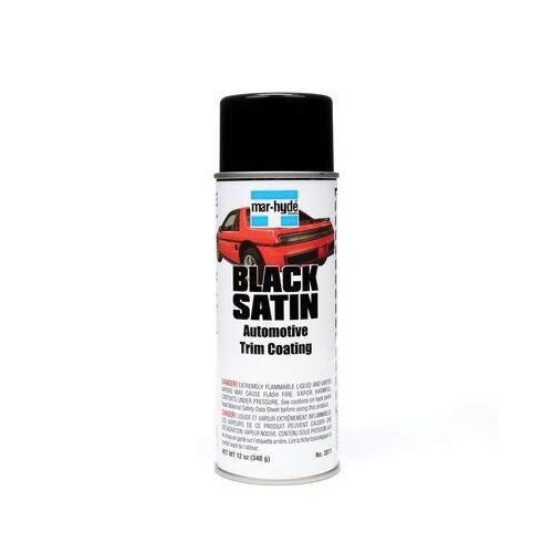 Smooth Texture Automotive Trim Coating, 12 oz Can, Aerosol, Black