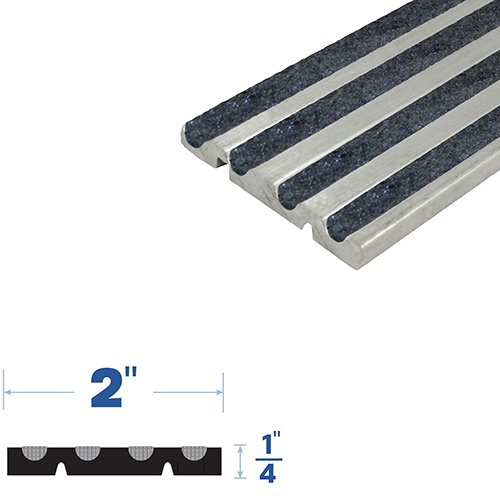 Brixwell 32763MA84 84" Rubber Grip Adjustable Threshold (2" by 1/4