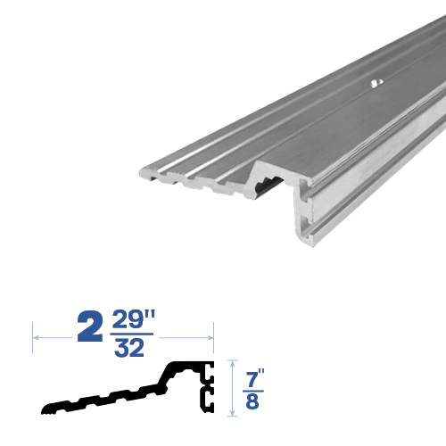 48" Half Saddles (2-29/32" by 7/8") Mill Aluminum4