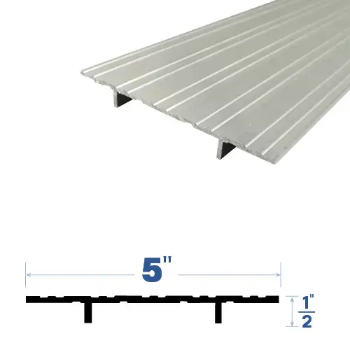 48" Carpet Saddles (5" by 1/2") Mill Aluminum4