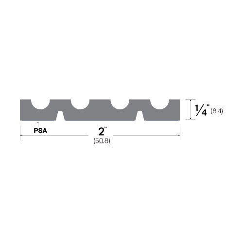 Rubber Threshold (2" By 1/4")