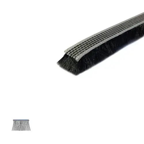 24" Self-Adhesive Pile Brush Black Pile Brush2