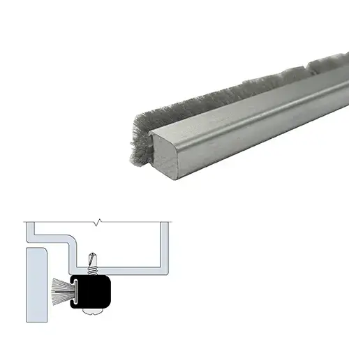 36" Mechanically Fastened Gasketing (23/32" by 3/8") Clear Anodized3