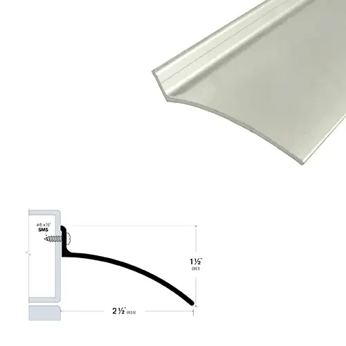 84" Top of Door Rain Drip (2-1/2" by 1-1/2")7 Mill Aluminum