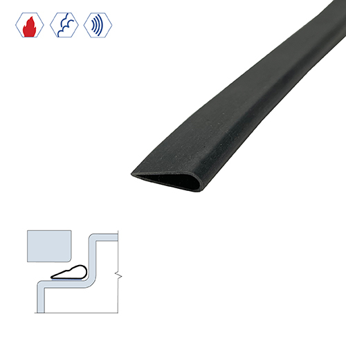 Brixwell 5883S-BK Self-Adhesive Gasketing Black Silicone