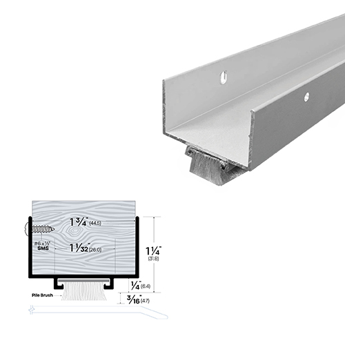 Door Sweep (1-7/8" by 1-7/16") White Powder Coat