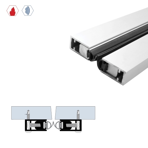 Meeting Stile (1-1/8" by 1/2") Clear Anodized