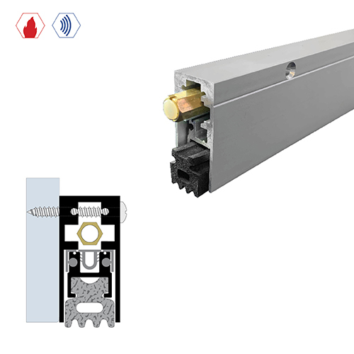 Legacy Manufacturing 7163BK-FL-36 Surface Automatic Door Bottom (29/32" by 1-15/16") Black Anodized Aluminum