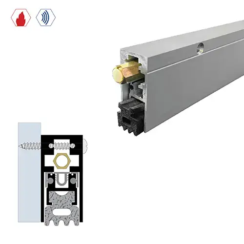 18" Surface Automatic Door Bottom (29/32" by 1-15/16") Clear Anodized