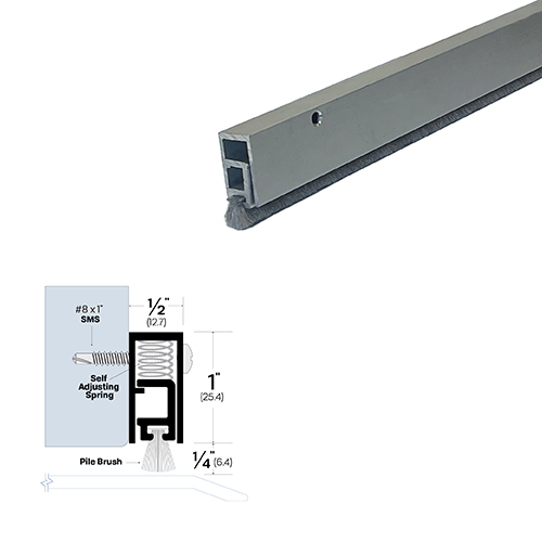 84" Door Sweep (1/2" by 1-1/4") White Powder Coat7